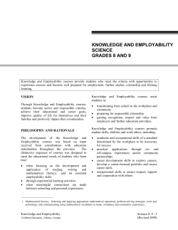 picture_as_pdf Knowledge and Employability