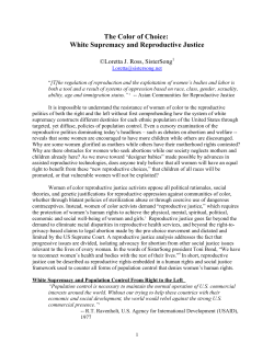 The Color of Choice - Racial Equity Tools
