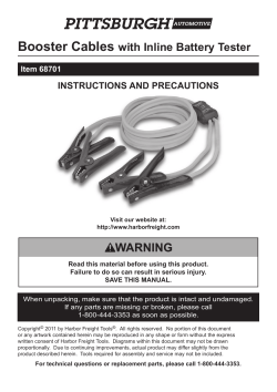 Booster Cables with Inline Battery Tester