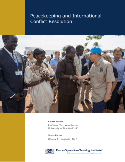 Peacekeeping and International Conflict Resolution
