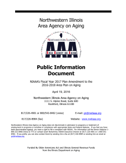 Public Information Document - Northwestern Illinois Area Agency on