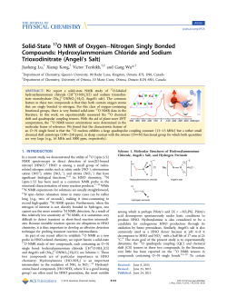 Solid-State 17O NMR of Oxygen&ndash;Nitrogen Singly Bonded