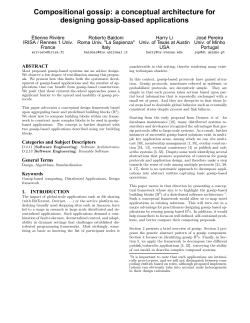 Compositional gossip: a conceptual architecture for designing