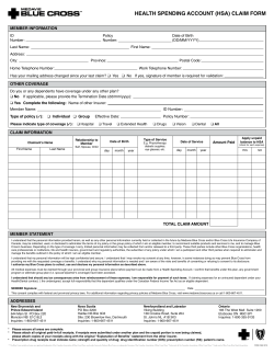 health spending account (hsa) claim form