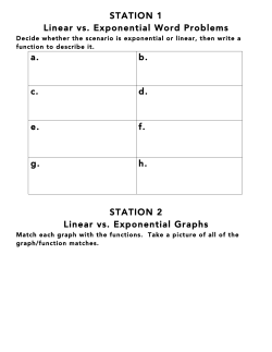 Decide whether the scenario is exponential or linear