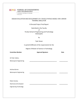 DESIGN EVALUATION AND DEVELOPMENT OF A VEHICLE