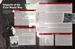 Impacts of the First World War