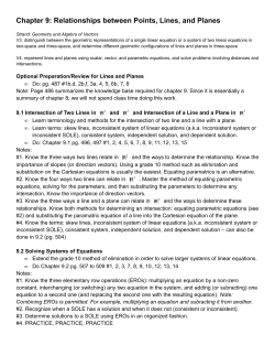 Chapter 9: Relationships between Points, Lines, and Planes