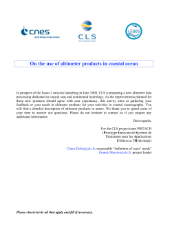 On the use of altimeter products in coastal ocean