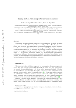 Tuning friction with composite hierarchical surfaces