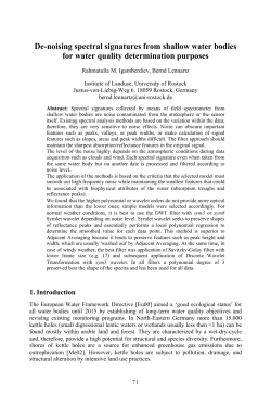 De-noising spectral signatures from shallow water bodies for water