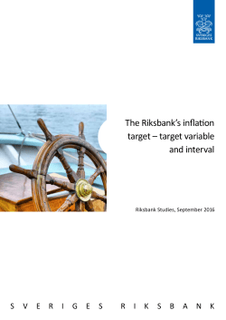 The Riksbank&acute;s inflation target &ndash; target variable and interval