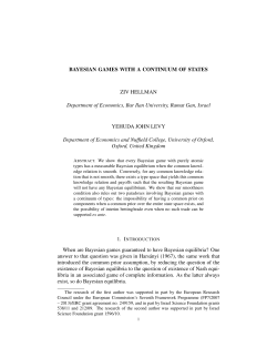 Bayesian games with a continuum of states