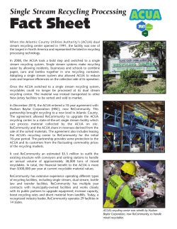 Atlantic County Recycling Fact Sheet