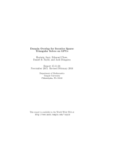 Domain Overlap for Iterative Sparse Triangular
