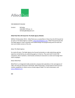 "Allied Pixel Wins W3 Award for The Radio Agency