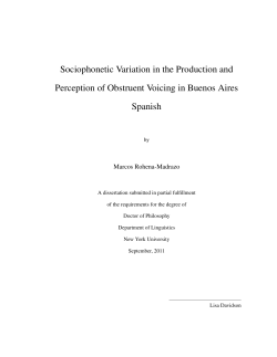 Sociophonetic Variation in the Production and