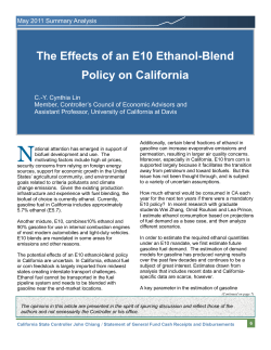The Effects of an E10 Ethanol