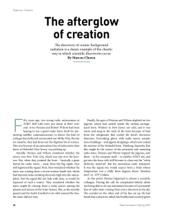 The afterglow of creation