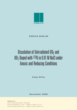 Dissolution of unirradiated UO2 and UO2 doped with 233U