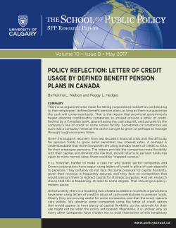 Policy Reflection: Letter of Credit Usage by Defined Benefit Pension