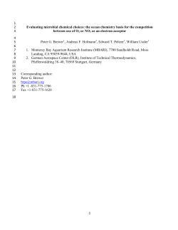 1 1 Evaluating microbial chemical choices: the ocean