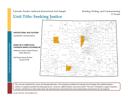 Unit Title: Seeking Justice