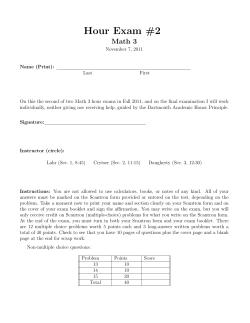 Hour Exam #2 - Dartmouth Math Home