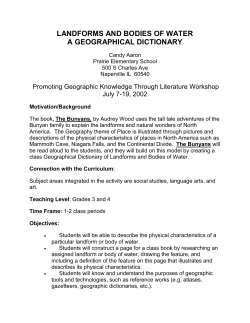 landforms and bodies of water a geographical dictionary
