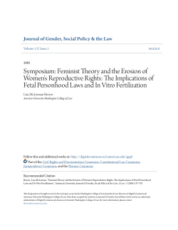 Feminist Theory and the Erosion of Women`s Reproductive Rights