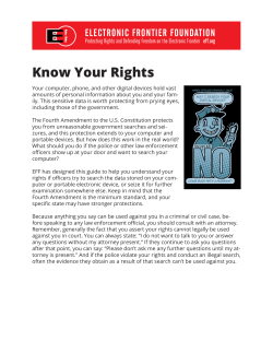 Know Your Rights - Electronic Frontier Foundation