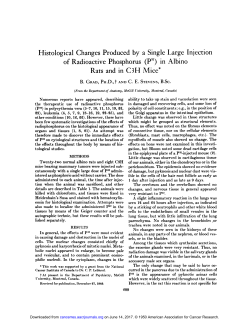 Histological Changes Produced by a Single