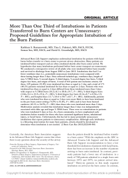Than One Third of Intubations in Patients Transferred