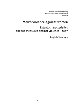 Men`s violence against women - Statens Institut for Folkesundhed