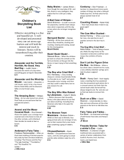 Children`s Storytelling Book List