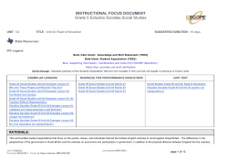 INSTRUCTIONAL FOCUS DOCUMENT Grade 5