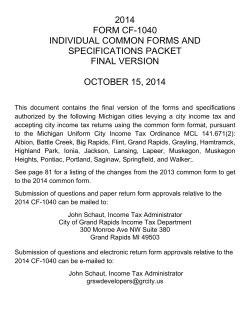 2014 FORM CF-1040 INDIVIDUAL COMMON FORMS AND