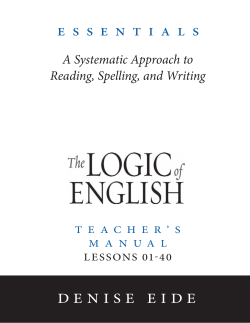 Lesson 29 - Logic of English