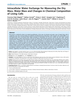 Intracellular Water Exchange for Measuring the Dry Mass, Water