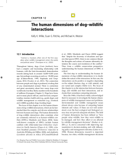 The human dimensions of dog&ndash;wildlife interactions