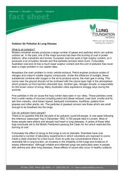 Outdoor air pollution and lung disease