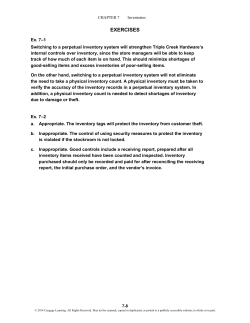 CHAPTER 7 Inventories