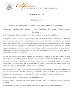 Sex Equity in Education Act - Literacy First Charter Schools