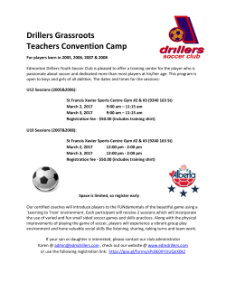 2017 Camp Details - Edmonton Drillers