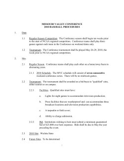 MISSOURI VALLEY CONFERENCE 2010 BASEBALL