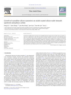 Growth of crystalline silicon nanowires on nickel-coated