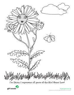 I`m Daisy. I represent all parts of the Girl Scout Law!