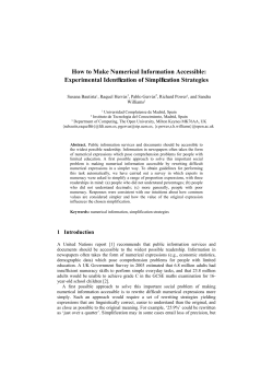 How to Make Numerical Information Accessible