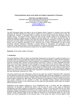 1 Testing hypotheses about social capital and irrigation