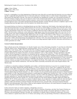 Rethinking the Crusades - Centennial AP World History